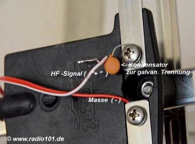 Funkthermometer Reichweite vergr&ouml;ssern: Anschlus einer Yagi-Uda-Richtantenne