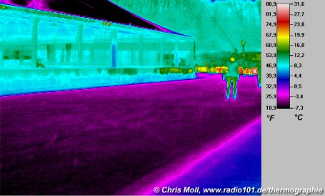 Thermographie / W&auml;rmebild: Eislaufstadion Grefrath