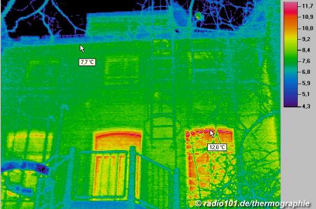 Thermographische Aufnahme / W&auml;rmebild: Haus in Aachen - thermografieaufnahme haus waermebildaufnahmen